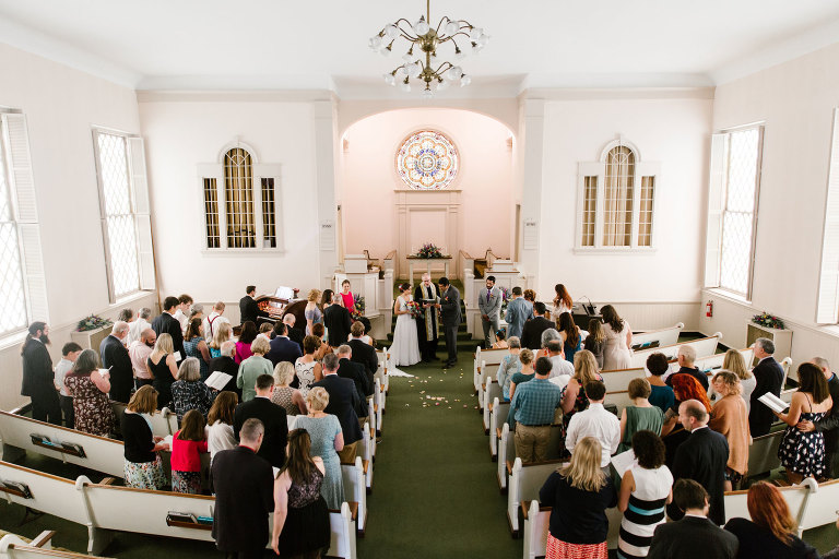 New England church wedding