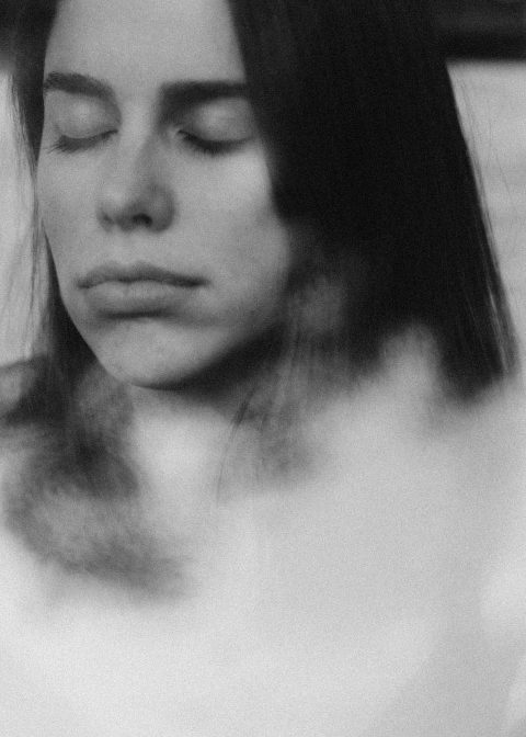 black and white portrait photo