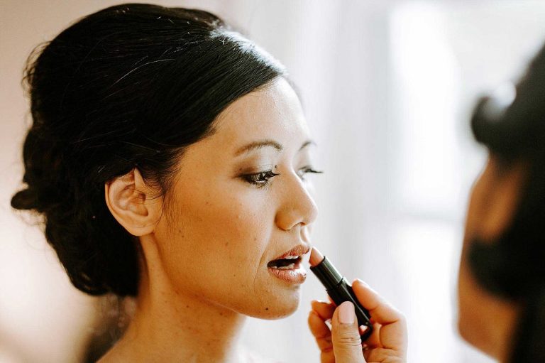 Bridal makeup finishing touches