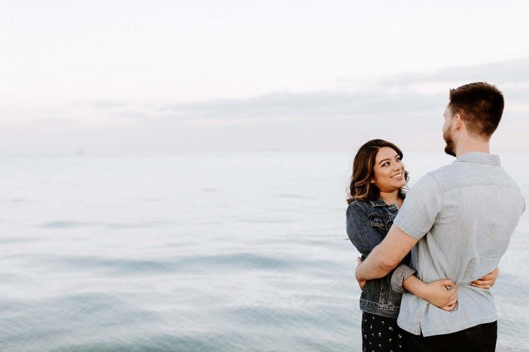 Lake Michigan engagement session